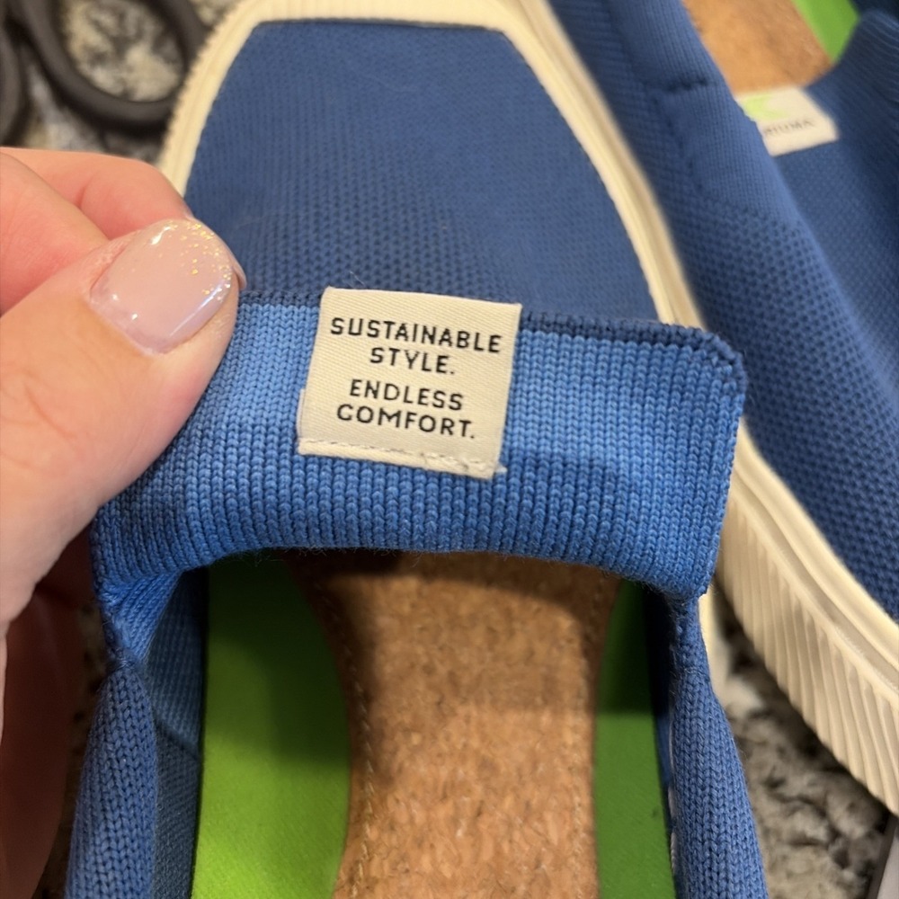 Cariuma Slip On Knit Sneakers Mineral Blue US Men's 10.5 Sustainable Minimalist - Picture 9 of 13
